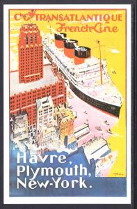 Classic Poster,Steamship,C G Transatlantique,French Line