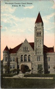 Postcard WV Elkins - Randolph County Court House