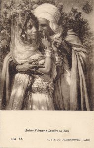 Middle East, Beautiful Arab Woman w Man, Art, Paris, 1910's, Slave of Love