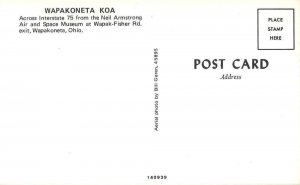Wapakoneta Ohio KOA Campground Aerial View Vintage Postcard AA32333