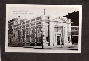 MT First National Bank Kalispell Montana Real Photo RPPC Postcard