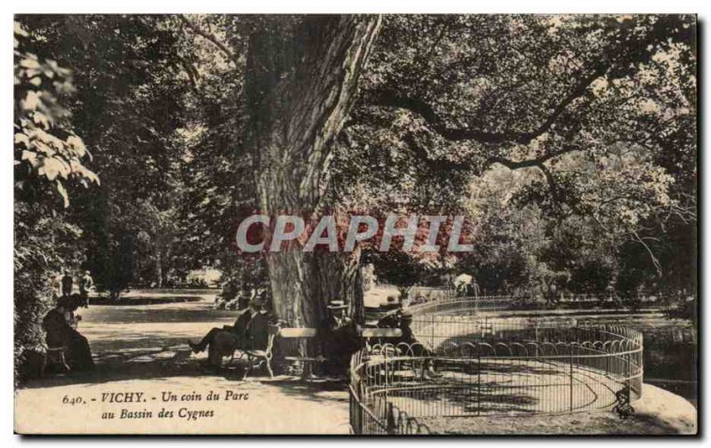 Old Postcard Vichy Un Coin Du Parc Des Cygnes In Basin