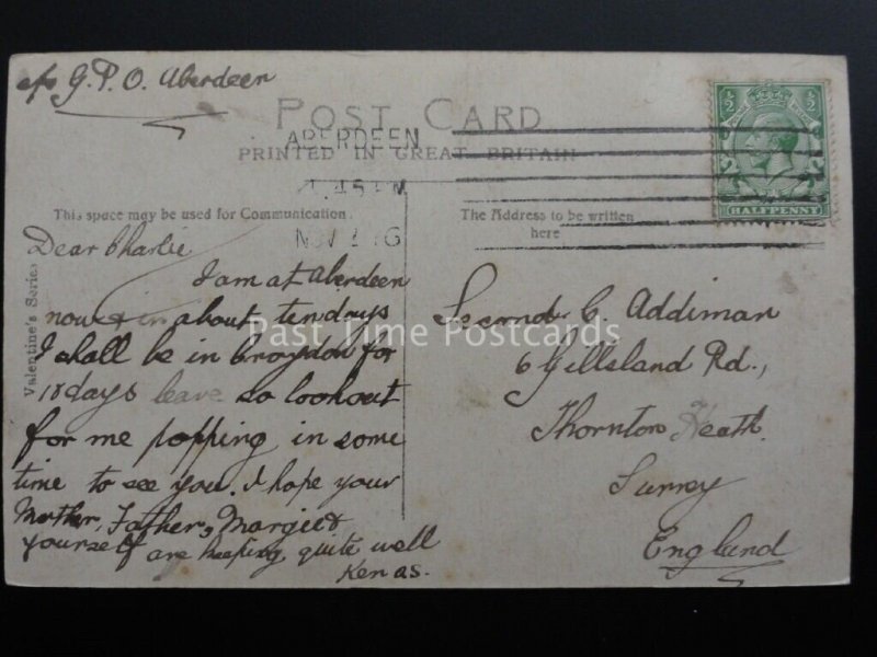 Scotland: Aberdeen Fish Market c1916 by Valentine's