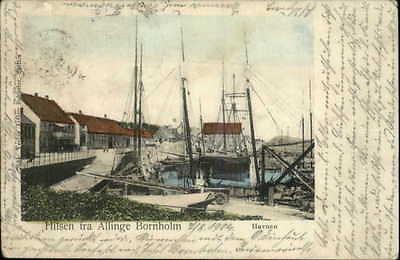 Denmark - Hilsen Fra Allinge Bornholm c1905 Postcard