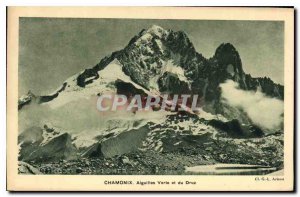 Old Postcard Chamonix Needles Green and Druz