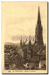 Old Postcard Mulhouse The Protestant Church