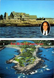 2~4X6 Postcards Kennebunkport, ME Maine PRESIDENT BUSH SUMMER HOME & COMPOUND