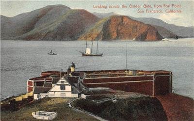 SAN FRANCISCO, CA Golden Gate from Fort Point 1908 Weidner Vintage Postcard 