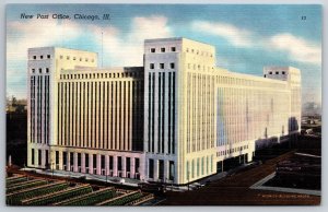 New Post Office Building Chicago Illinois IL UNP Unused Linen Postcard I15