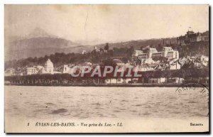 Old Postcard Evian Les Bains View Jack Lake
