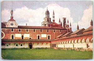 Postcard - Il grande Chiostro, Certosa di Pavia - Certosa Monumento, Italy