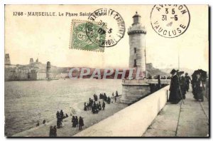 Old Postcard Marseille Lighthouse St. Mary