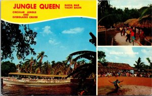 Florida FL Fort Lauderdale Bahia Mar Yacht Basin Jungle Queen MULTI Postcard Old 