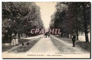 Tournan Postcard Old Allee d & # 39Armainvilliers