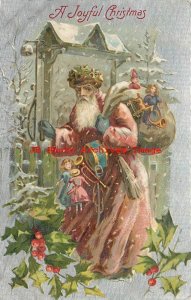 Christmas, UAP No UAP05-5, Brown Robe Santa Ringing Bell with Toys & Dolls