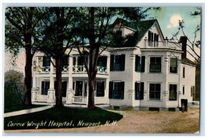 c1920s Carrie Wright Hospital Exterior Front Scene Newport NH Unposted Postcard