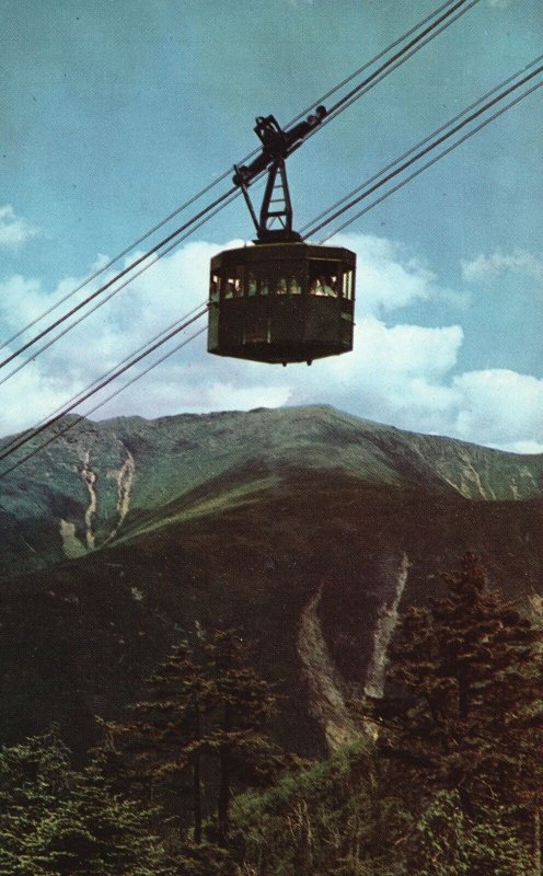 Vintage Postcard Cannon Mountain Aerial Tramway Franconia Notch New Hampshire NH