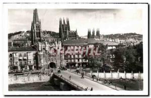 Old Postcard Burgos Arco de Santa Maria Puente Aren of the Virgin Mary