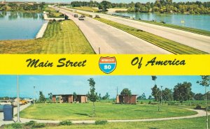 USA Main Street Of America Interstate 80 California Vintage Postcard 07.84