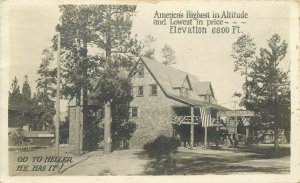 c1921 RPPC Heller's Department Store Pine Knot CA Big Bear San Bernardinos DPO 2