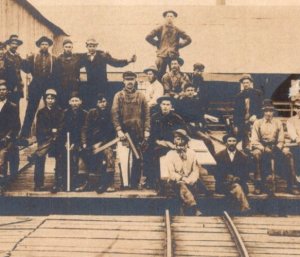 RPPC  Railroad Tracks Engineers Carpenters Framing Square c1910  Postcard