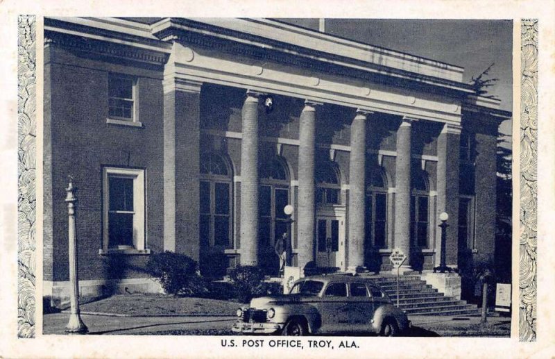 Troy Alabama Post Office Vintage Postcard AA24236