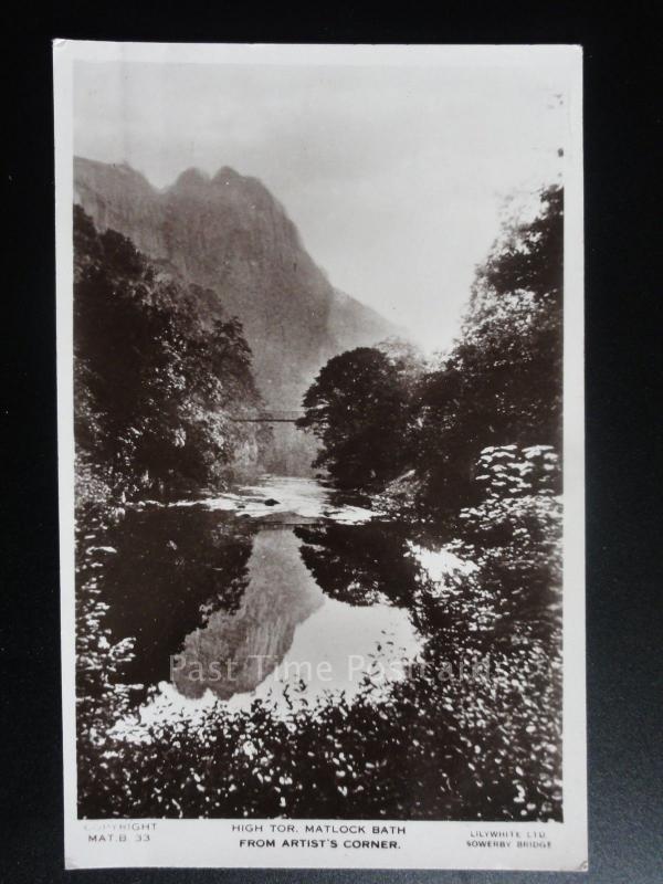 Derbyshire: High Tor Matlock Bath from Artist Corner RP c1933