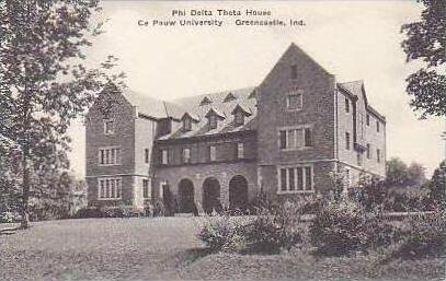 Indiana Greencastle Phi Delta Theta House De Pauw University Albertype