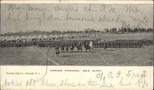 Sea Girt NJ Military Dress Parade Pre-1910 Vintage Postcard