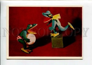 3141824 Dressed FROGS Playing w/ Ball Old Russian PC
