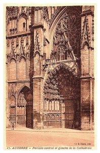 France Auxerre   Portails central et gauche de la Cathedrale