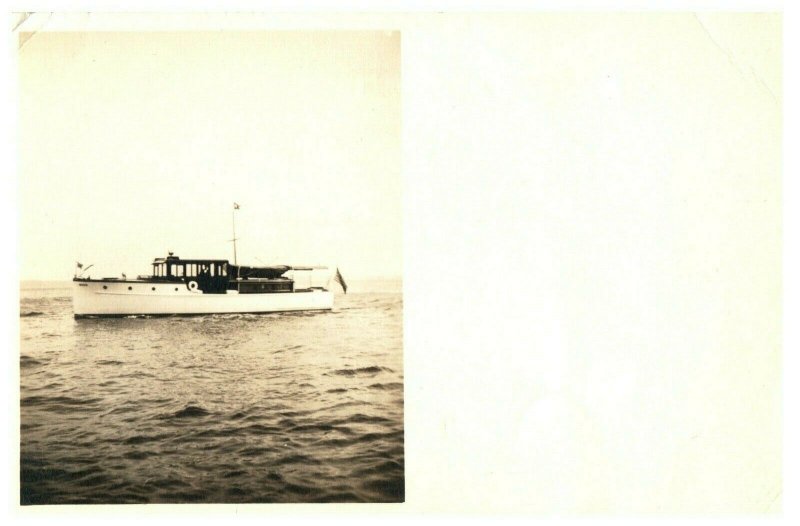 C.1910 RPPC U.S. Large Motor Powered Boat Azo. Vintage Postcard P120