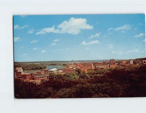 Postcard The Skyline, looking east, Moline, Illinois