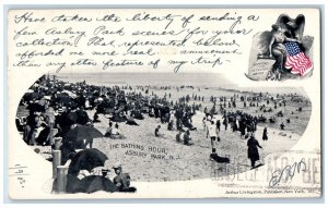 1903 Bathing Hour Asbury Park Beach New Jersey NJ Vintage Antique PMC Postcard 