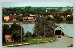 Longest Covered Bridge Hartland New Brunswick Canada Vintage Postcard A109