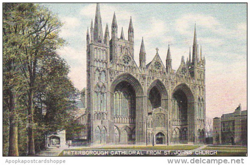 England Peterborough Cathedral From St John's Church