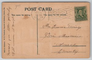 Mexico Missouri Post Office 1908 Postcard H44