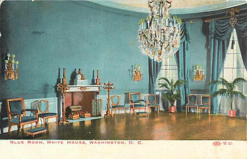 Blue Room, White House, Washington DC Divided Back