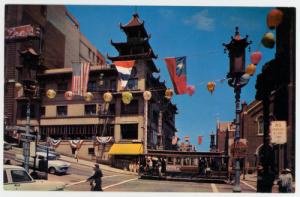 Grant Avenue - Trolley - San Francisco Chinatown CA c. 19...