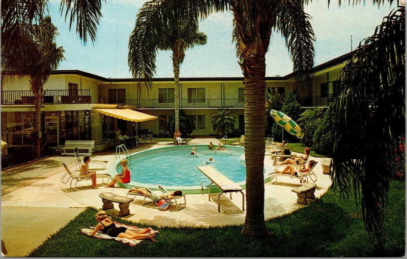 Vtg Quality Courts Motel St Petersburg Florida FL Unused Postcard