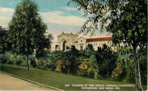 C-1910 Pipe Organ PPIE Exposition Postcard San Diego California Eno 11617