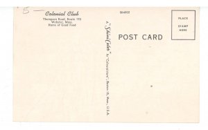 MA -  Webster. Colonial Club on Thompson Road