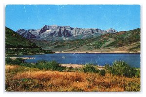 Mount Timpanogas Overlooking Deer Creek Lake Utah Postcard