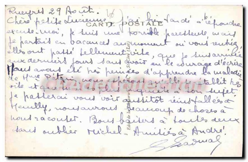 Postcard Old St Laurent Les Tours Pres Saint Cere