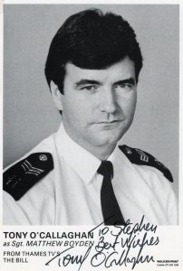 Tony Callaghan ITV The Bill Hand Signed Cast Card Photo