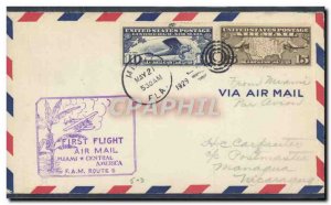Letter USA 1st flight Miami Central America Nicaragua 21 May 1929