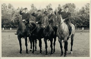 Equestrian Sport Horse Riding Netherlands Zwanenburg Group Vintage RPPC 07.56