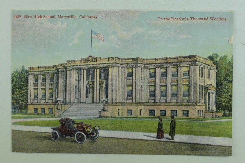 New High School, Marysville, California Vintage Postcard P96