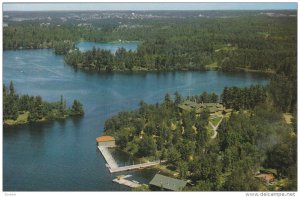 Aerial View, Devil's Gap Lodge, KENORA, Ontario, Canada, 40-60's