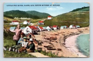 Little Fox River Shore Gaspe Quebec Canada UNP DB Postcard M5